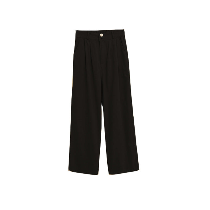 French Retro High Waist Korean Style Slimming Casual Pants