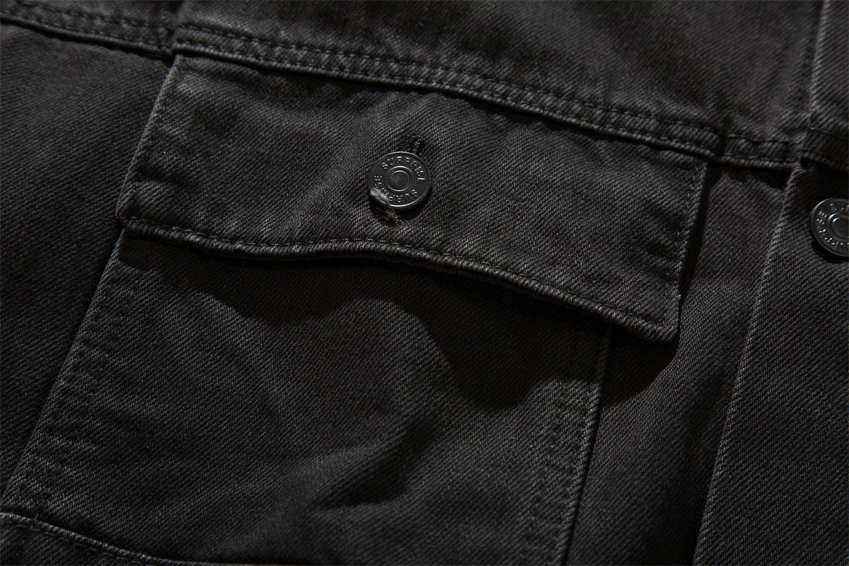 Autumn New Distressed Washed Denim Jacket