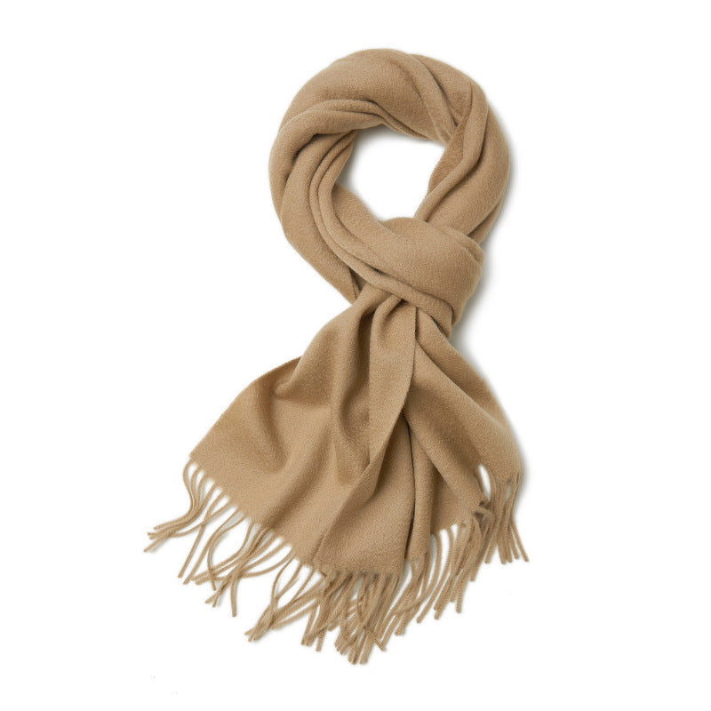 Inner Mongolia Full Wool Shawl Scarf Women's Plain Wool Scarf