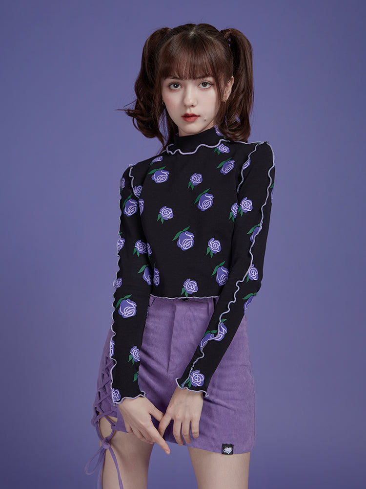 Women's Elastic Corduroy Strap Buttocks Pants Skirt