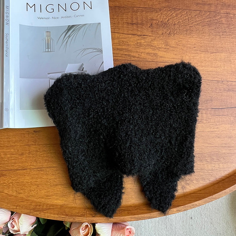 Warm Ear Protection Wool Blended Bear Ear Knitted Hat