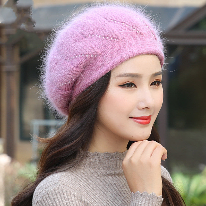 Women's Trendy All Match Rabbit Fur Wool Hat