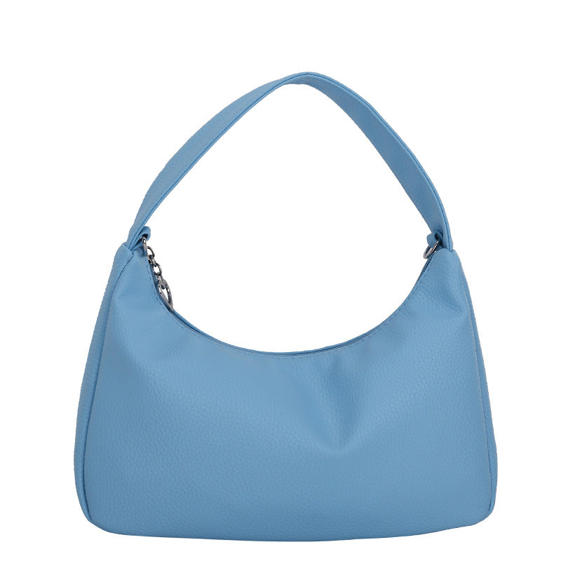 Simple Candy Color One Shoulder Underarm Bag Crescent