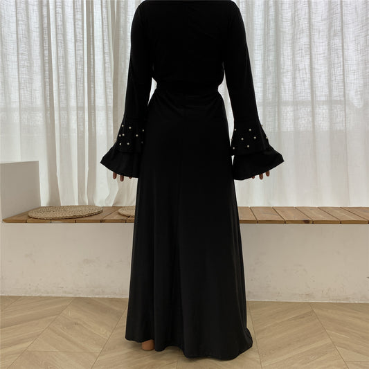 European And American Fashion Multi Layered Flare Sleeve Dress