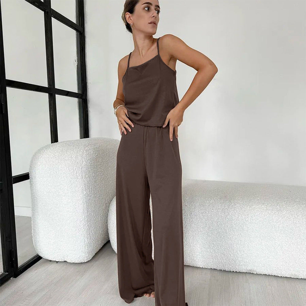 Suspender Trousers Pajamas Suit European And American