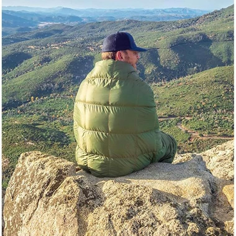 Outdoor Portable Down Multifunctional Shawl Camping Blanket