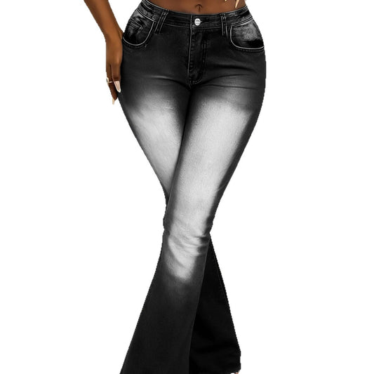 Comfortable And Versatile Faux Denim Printed Base Leggings
