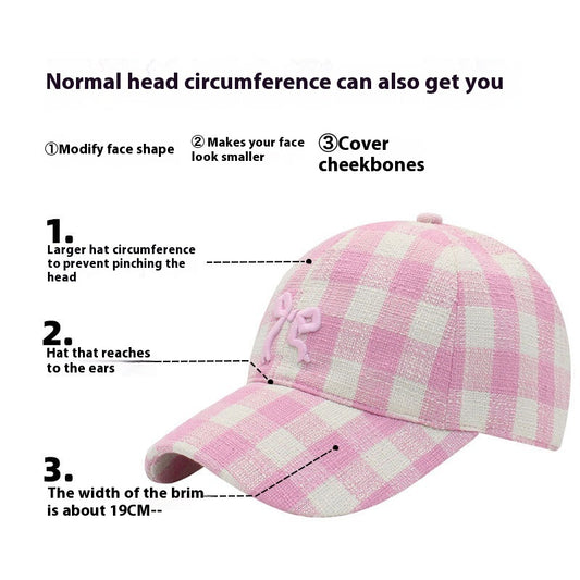 Spring Three-dimensional Embroidery Bow Baseball Cap Women's Fashionable Peaked Cap Sun Protection Hat