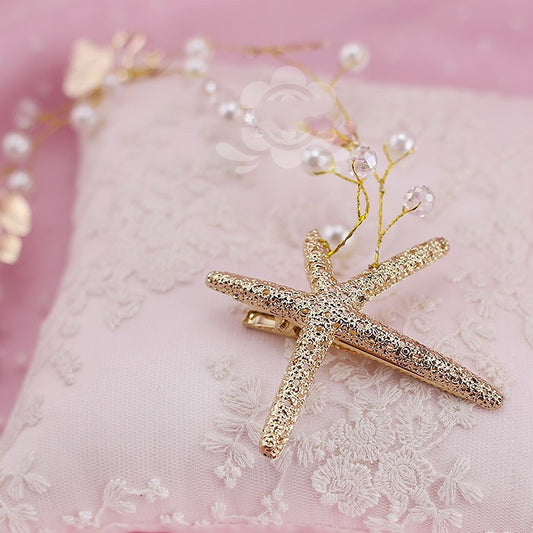 Handmade Starfish Hair Accessories Bridal Dress Accessories Handmade Bridal Headwear