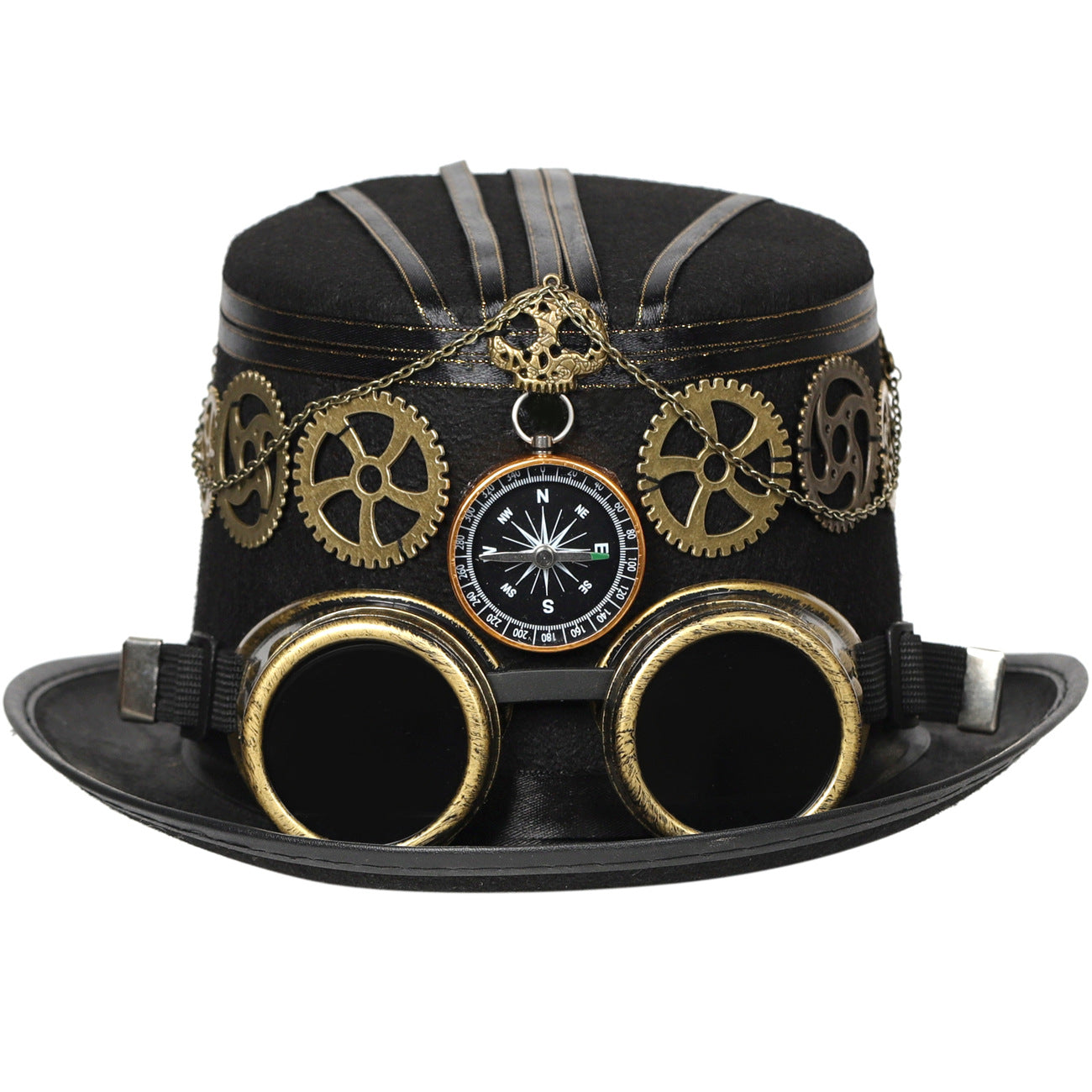 Steampunk Goggles Compass Pirate Wind Denim Topper