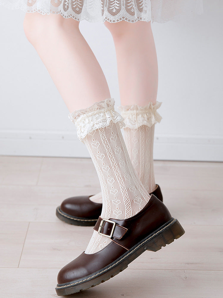 Japanese Lace Hollow Mesh Lace Socks