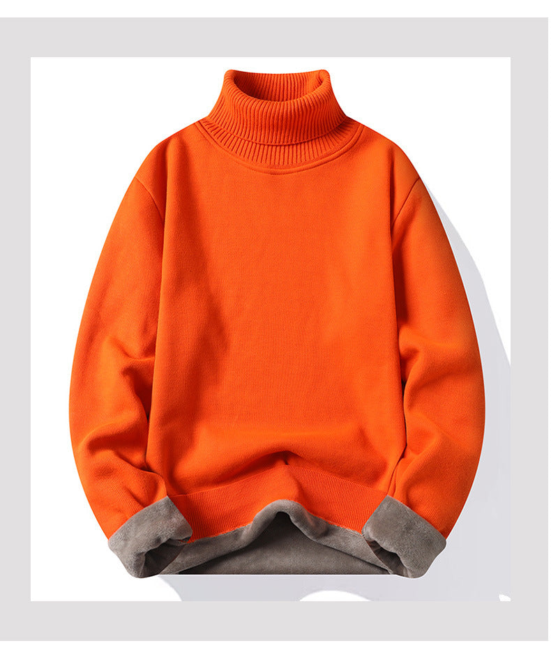 High-neck Men's Sweater Bottoming Plush