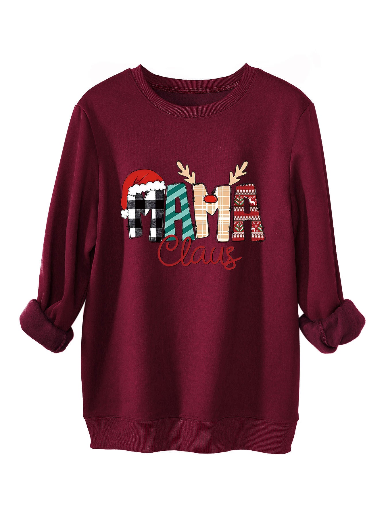 Løs fleeceforet sweater i store størrelser til damer, der passer til alt