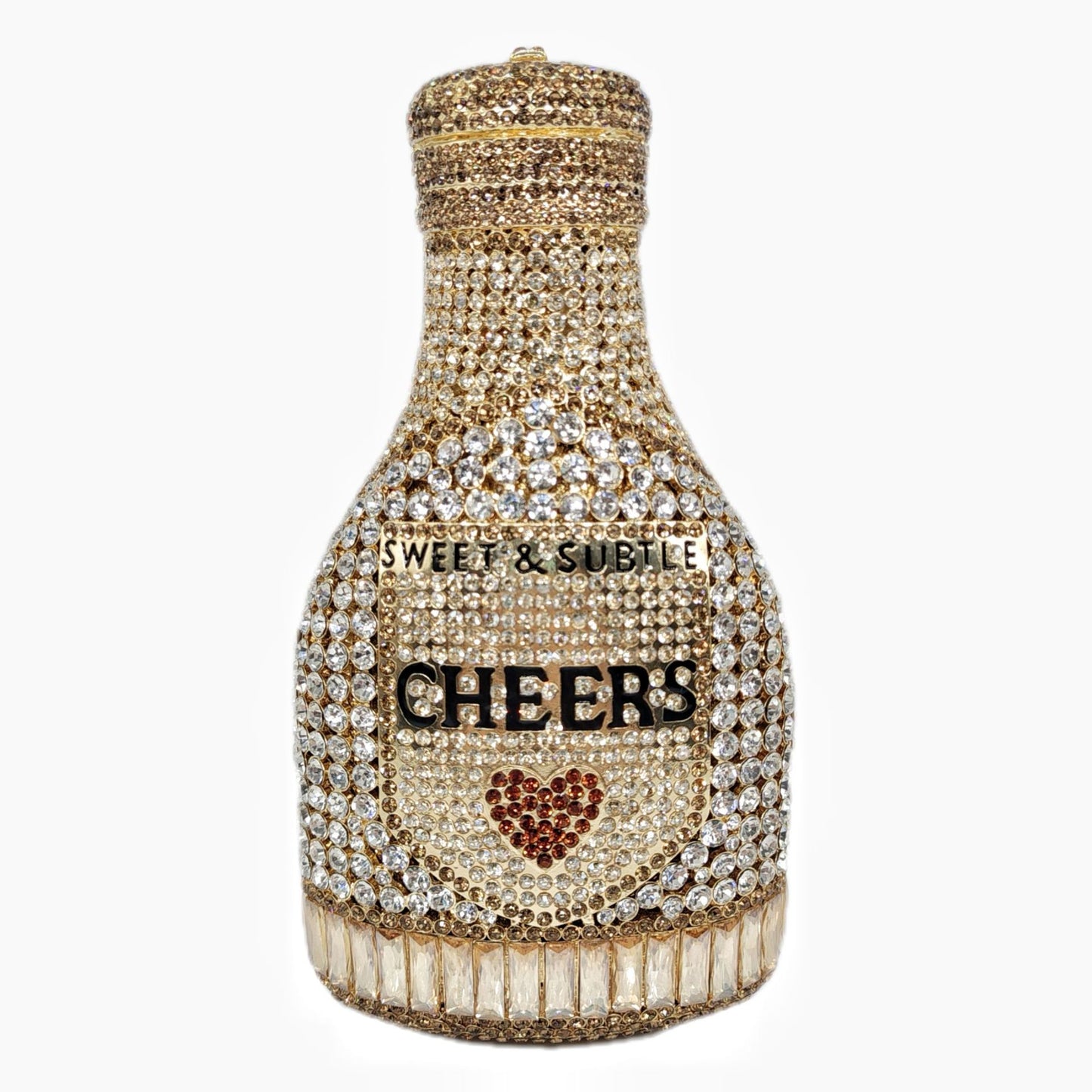 Champagneflaske Rhinsten Aftenclutch Dame Taske