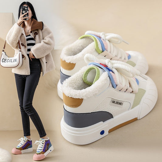 Høje Hvide Sko Dame Fritids Sport Skate Sko