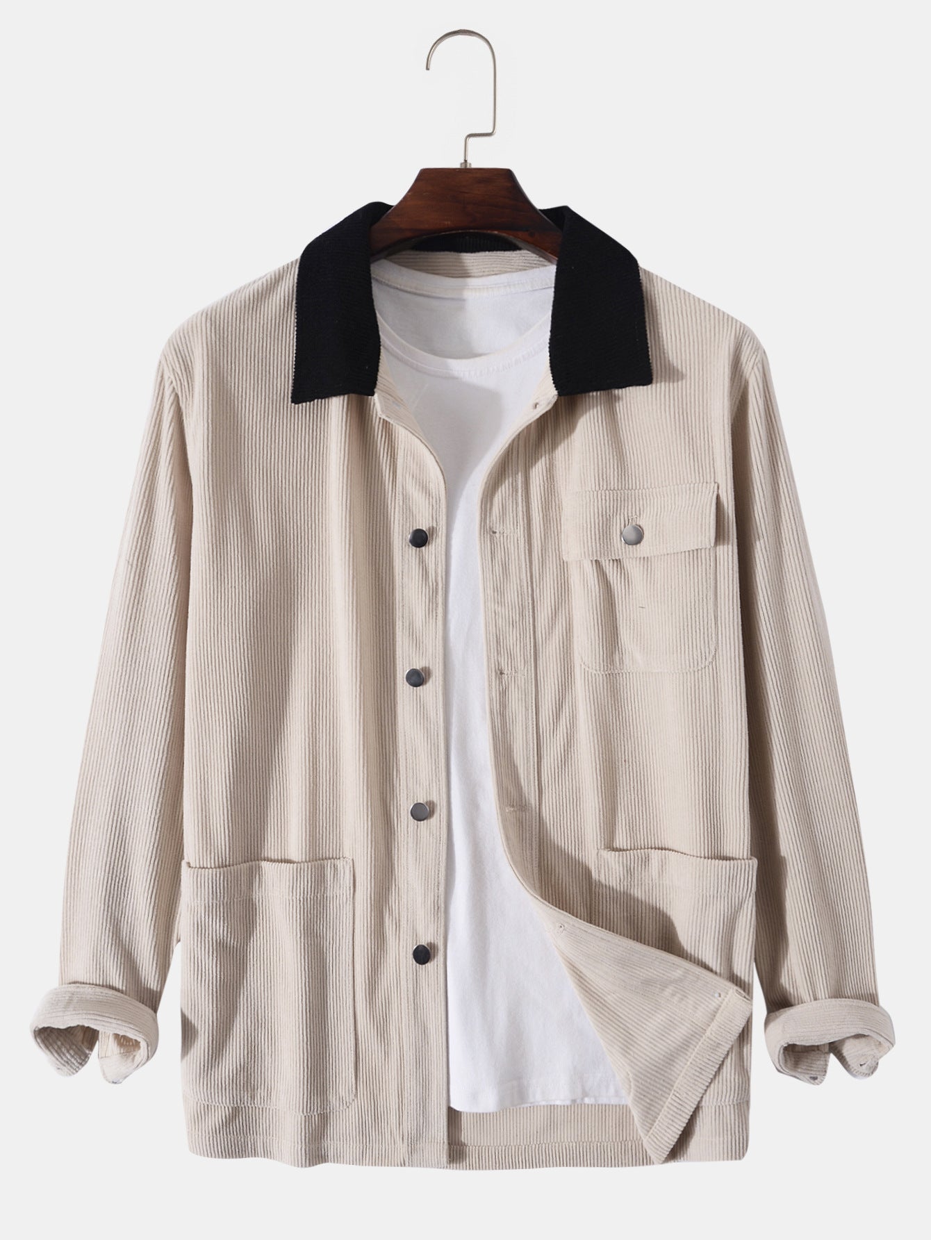 Long Sleeve Men's Jacket European And American Top Solid Color