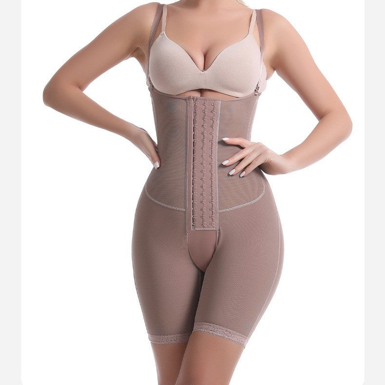 High Elastic Mesh Camisole Crotch Belly Contracting Hip Lifting Corset