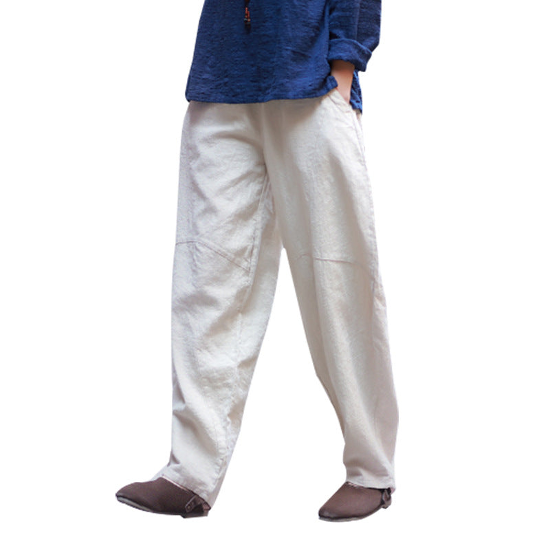 Retro Loose Plus Size Linen Bloomers