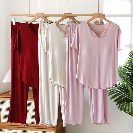 Modal Short-sleeve Pants Set Suitable For Both Home Wear And Outdoor Activities