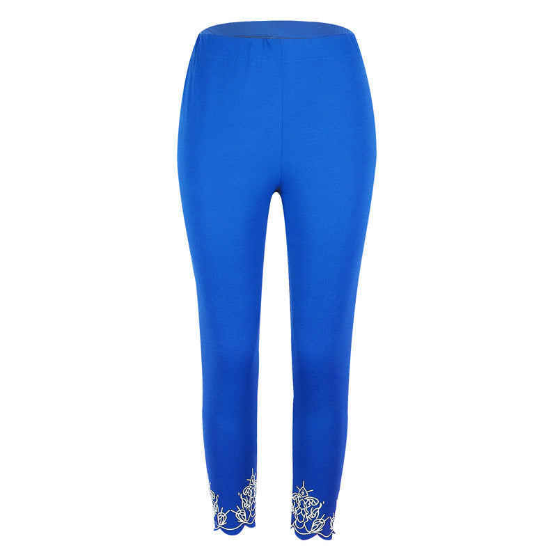 Slim Slimming Printed Cropped Trousers
