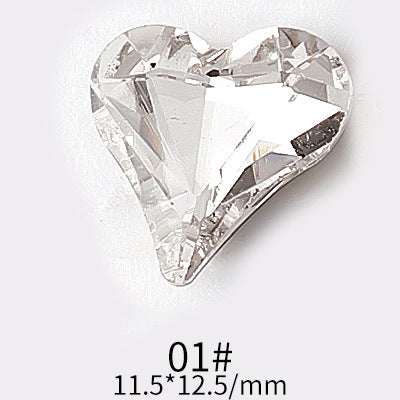 Manicure Diamant Tilbehør Hjerte Vanddråber