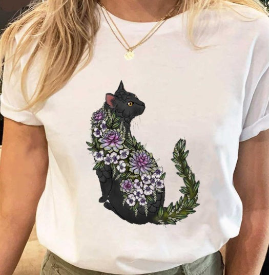 Street Hip Hop Women's Plus Size Short Sleeved T Shirt
