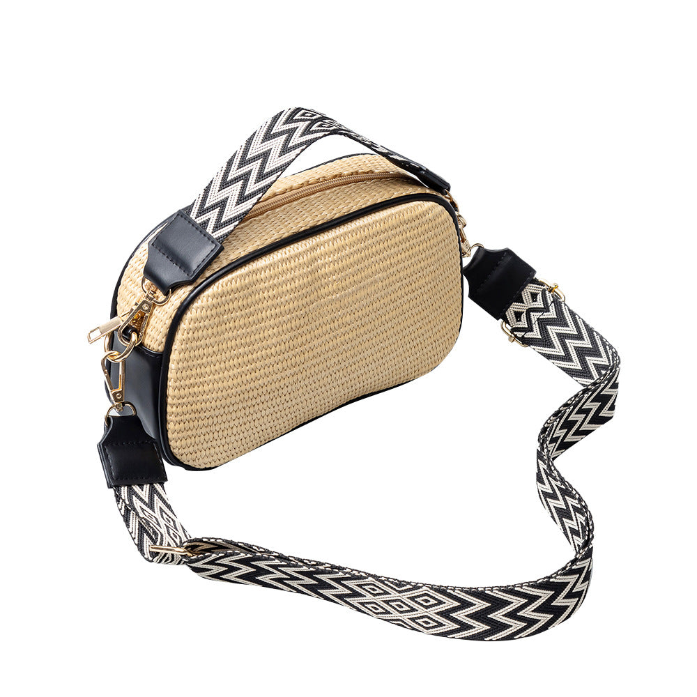 One-shoulder Commuter Special-interest Design High Sense Straw Woven Bag