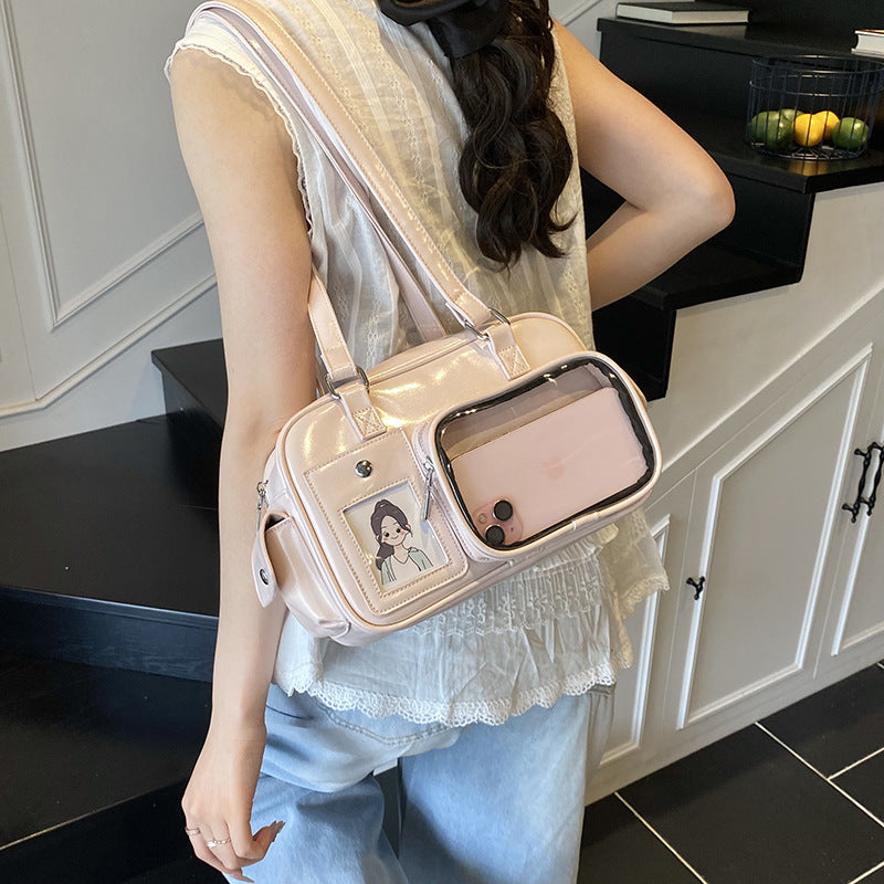 Large Capacity Crossbody Transparent Two-dimensional Cartoon Backpack