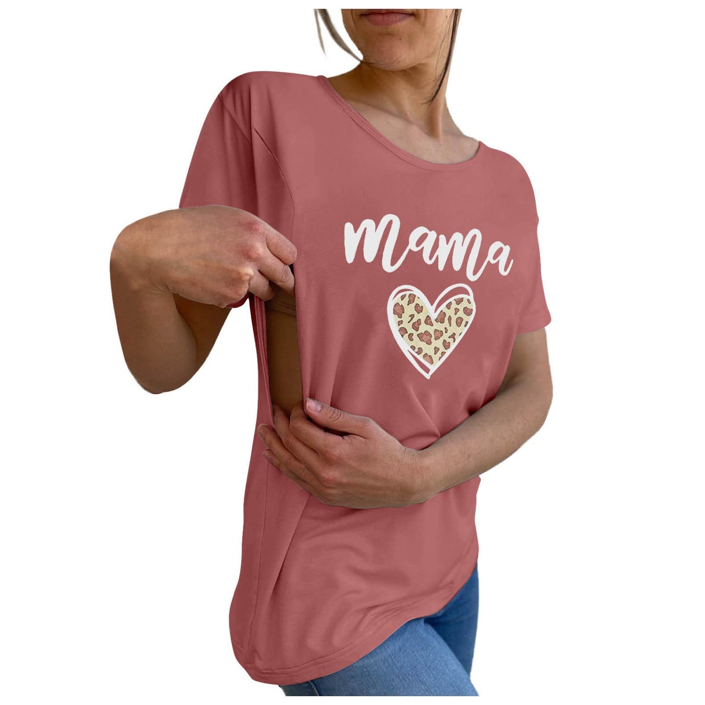 T-shirt til kvinder - kortærmet ventetoppen ammetøj