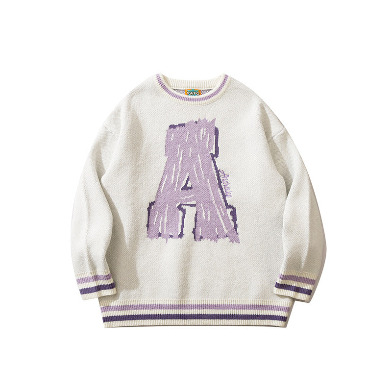 National Trendy Autumn And Winter All Match Round Neck Knitted Sweater
