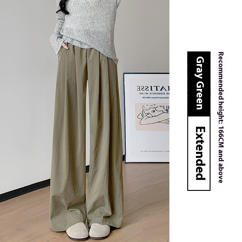 High Waist Drooping Casual Straight-leg Idle Style Mopping Yamamoto Pants