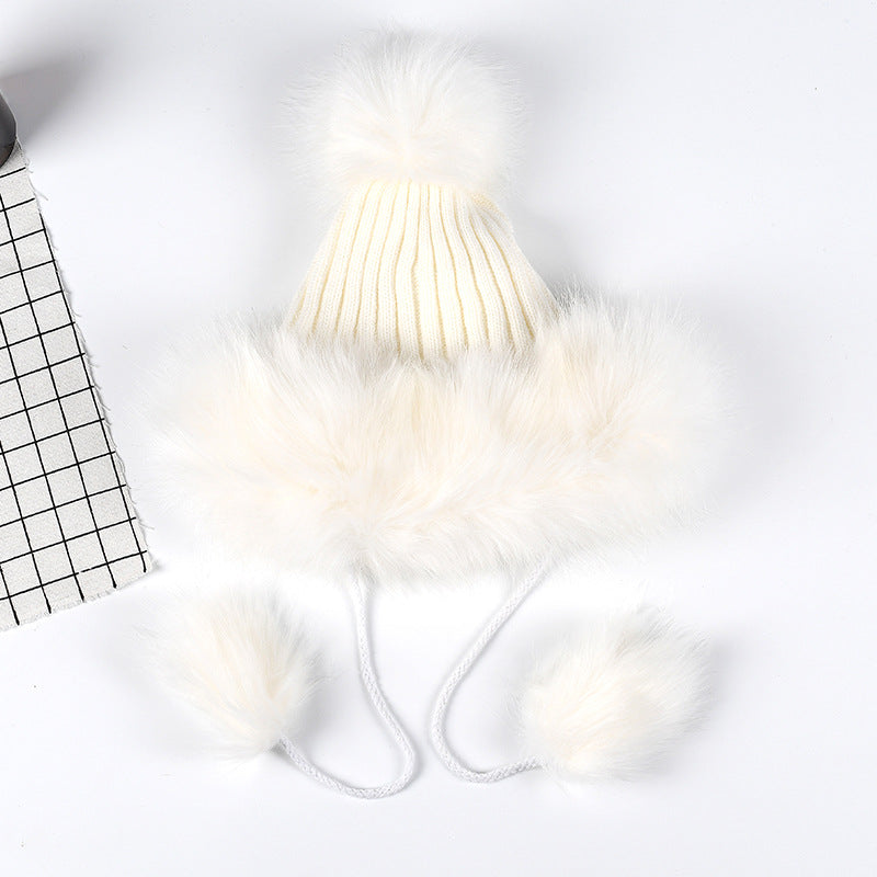 Women's Temperament With A Hundred Plus Thickened Fur Ball Hat