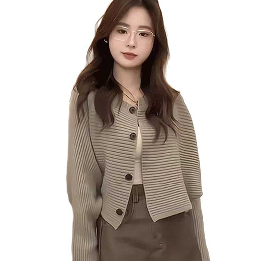 Early Autumn Women's Classic Style Short Knitted Cardigan Jacket