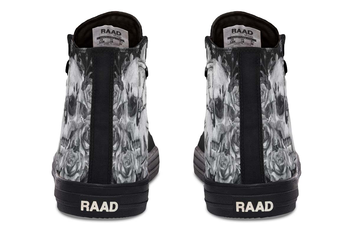 Men's And Women's Fashion Color Printing High-top Canvas Shoes
