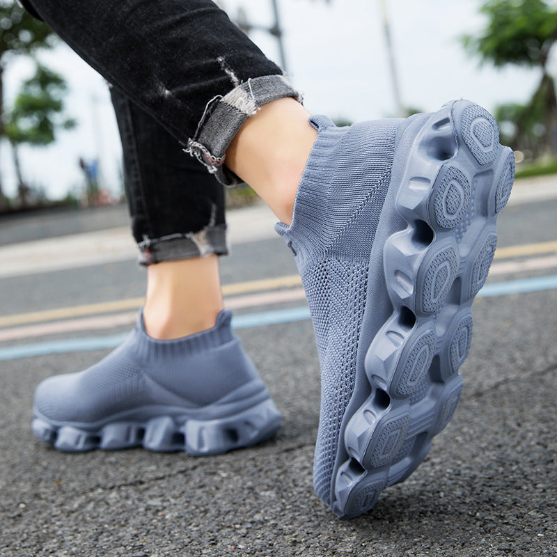 Fly-knit Socks Shoes Soft Bottom Slip On Lovers Shoes