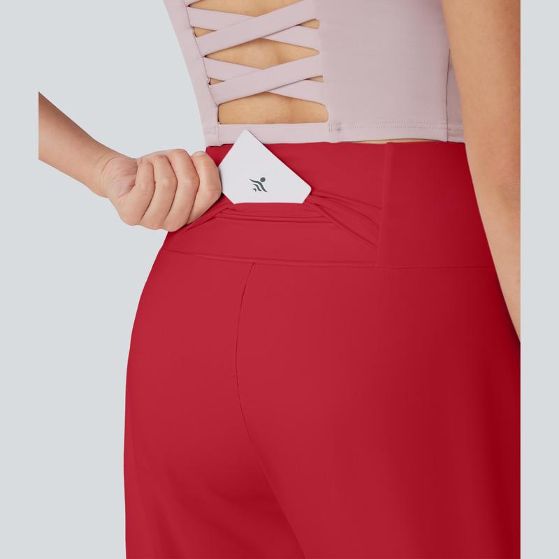 Pants High-waisted Multi-pocket Design Comfortable Feel