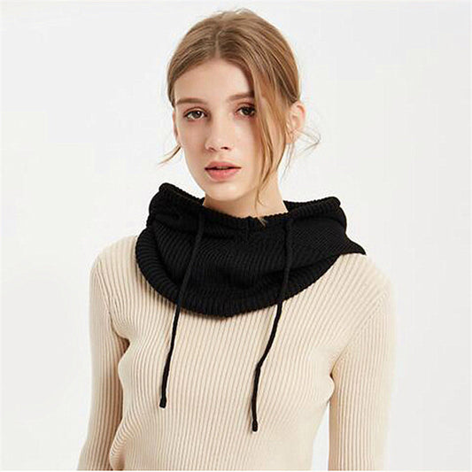 New Autumn And Winter Women's Hat Scarf All-in-one Pullover Cap Bib Fashion Wool Knitted Cap