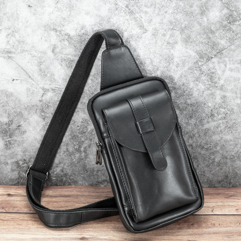 Fashion New Men's Leather Chest Bag