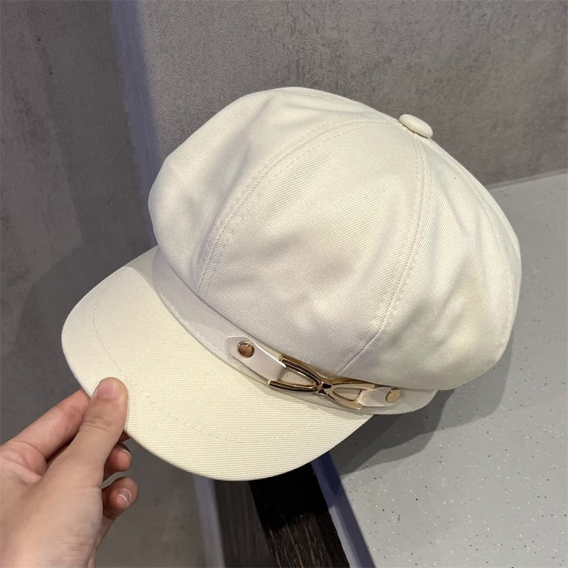 Octagonal Cap Women's Retro British Wild