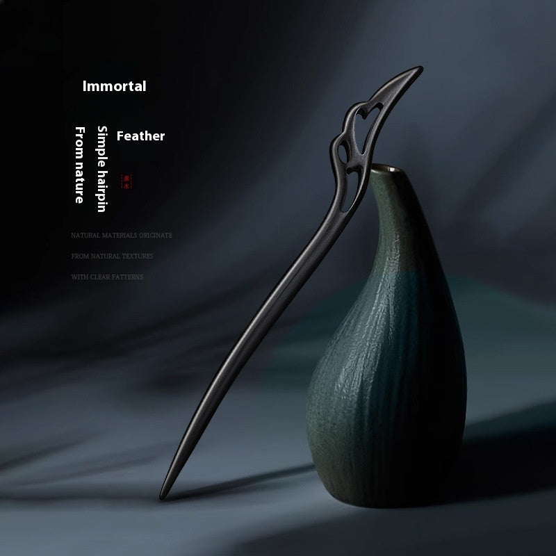 Women's Ancient Style Han Chinese Clothing Wooden Hairpin