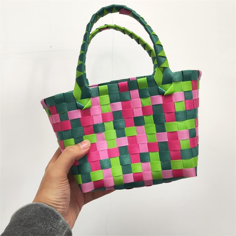Women's Fashion Diagonal Basket Woven Bag