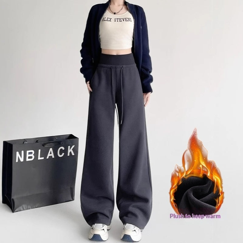 American-style Casual Slimming Straight-leg Wide-leg Pants