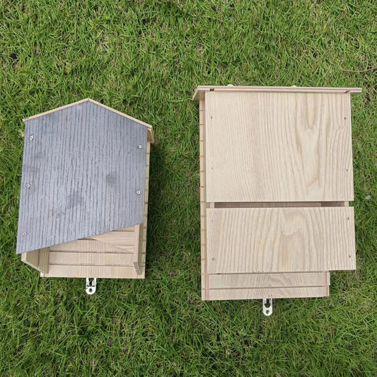 Wooden Bat Nest Hanging Outdoor Garden Eaves Bat Habitat