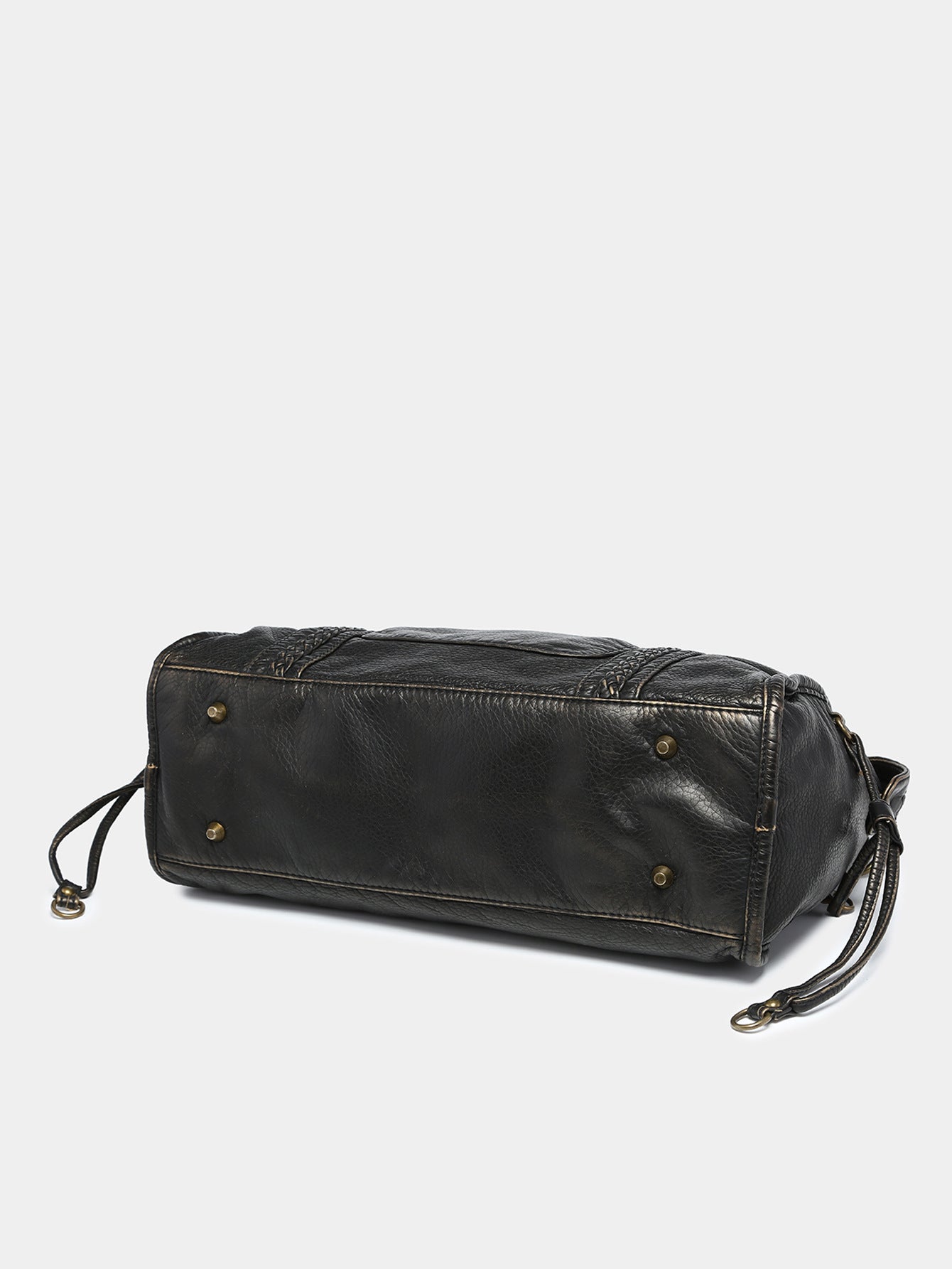 Fashion Retro Worn Looking Washed-out Brushed Large Capacity Soft Motorcycle Bag
