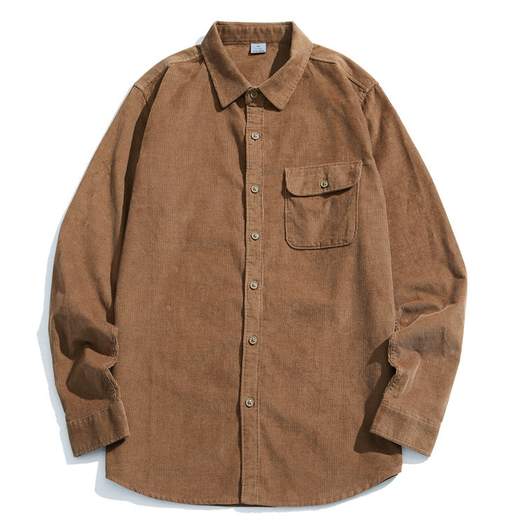 Men's Corduroy Long Sleeve Casual Shirt