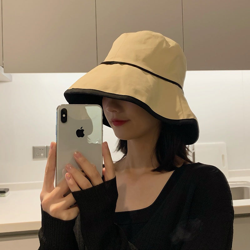 Bucket Hat Women's Summer Kafuu Korean Style All-match Big Brim