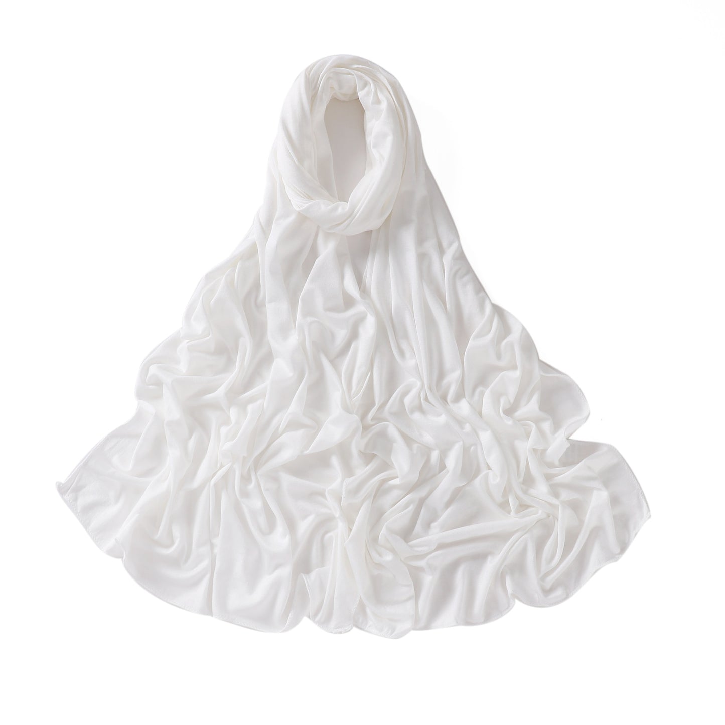 Colors Solid Color Modal Scarf Small Size Monochrome Jersey Veil Mercerized Cotton Scarf