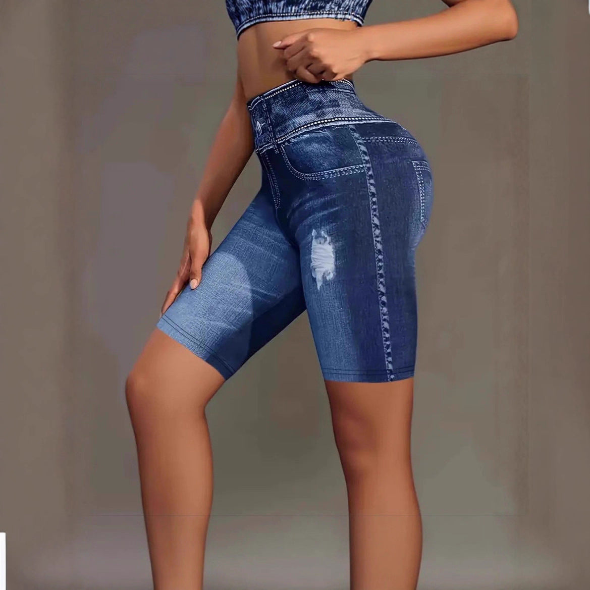 Digital-print Capri Pants For A Lifted Quick-drying Workout