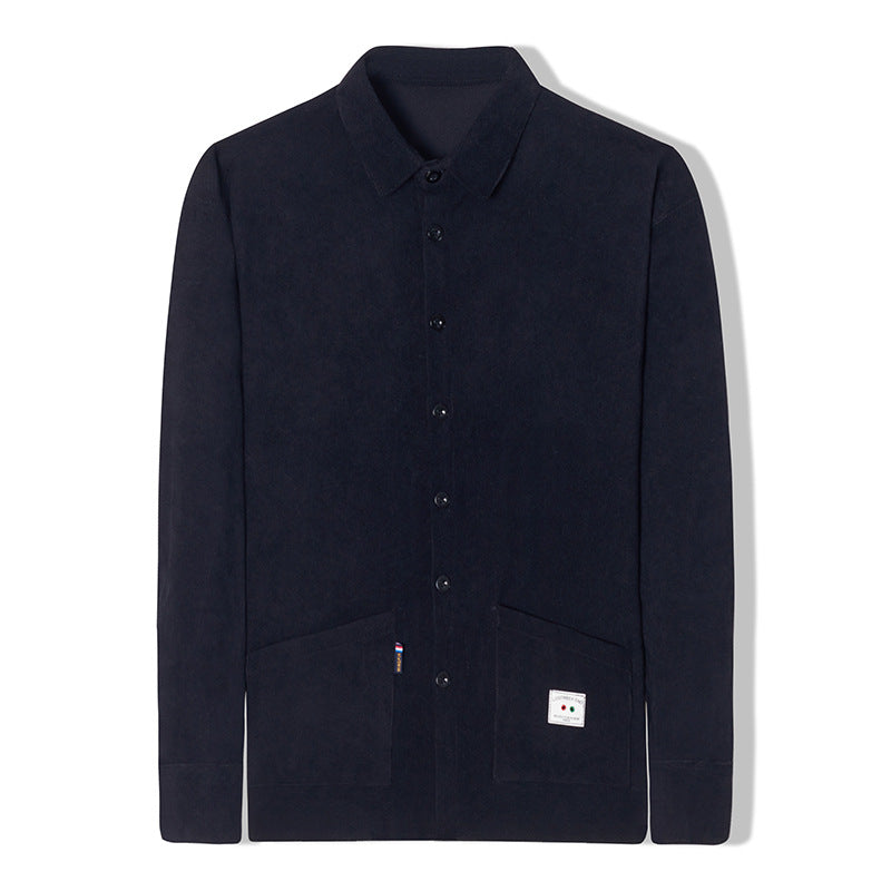 All-matching Shirt Men's Pocket Coat Top Bottoming Shirt