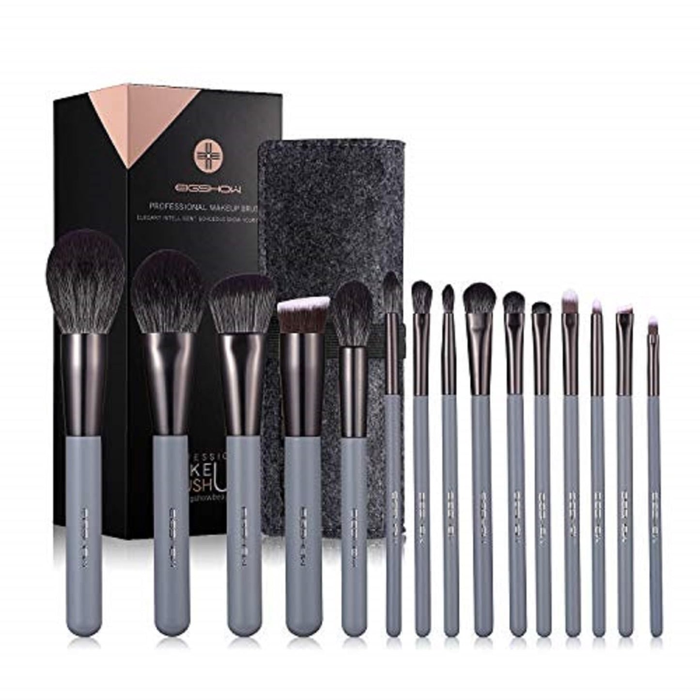 Make up Pinsel, 15 Teile Essenzielle Profi Kosmetikpinsel Im Set, Schminkpinsel, Vegan Make up Pinsel, 7 Stk Lidschattenpinsel, Puder, Rouge, Foundation, Highlighter Pinsel Usw. (Blau)